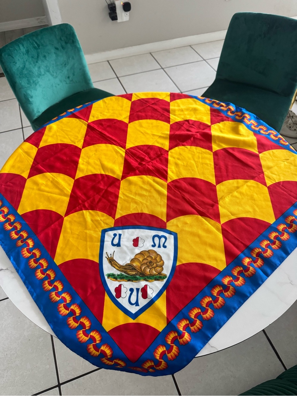 Turbanti Fabio Siena Italian Contrada Snail Palio Scarf 100% Polyester